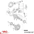 Engranaje conducido del velocímetro Audi 80 81, 85