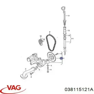 Bomba de aceite VAG 038115121A