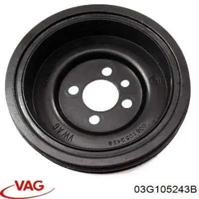 Polea, cigüeñal VAG 03G105243B