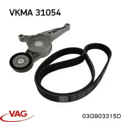 Tensor de correa, correa poli V VAG 03G903315D