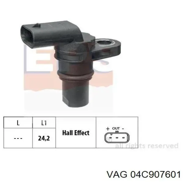 Sensor de posición del árbol de levas Seat ATECA KH7, KHP