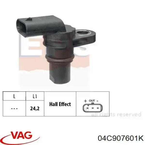 Sensor de posición del árbol de levas Seat ATECA KH7, KHP
