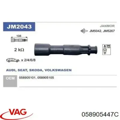 Terminal de la bujía de encendido VAG 058905447C