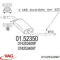Silenciador central Volkswagen Transporter 70E, 70L, 70M, 7DE, 7DL, 7DM
