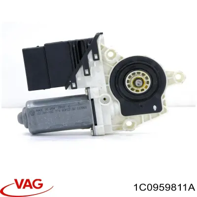 Motor eléctrico, elevalunas, puerta trasera izquierda VAG 1C0959811A