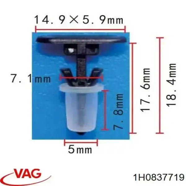 Clips Fijación, revestimiento puerta 157979 General Motors