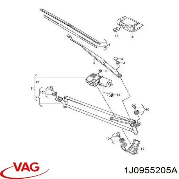 Tapa de la tuerca de fijación del brazo del limpiaparabrisas delantero 93178938 General Motors