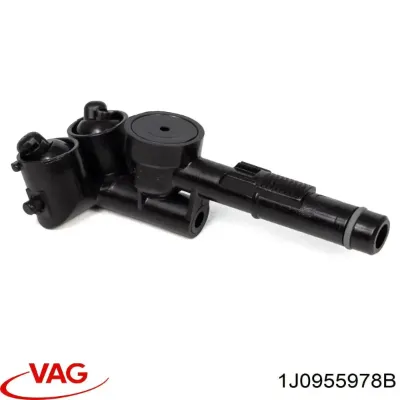 Tobera de agua regadora, lavado de faros, delantera VAG 1J0955978B