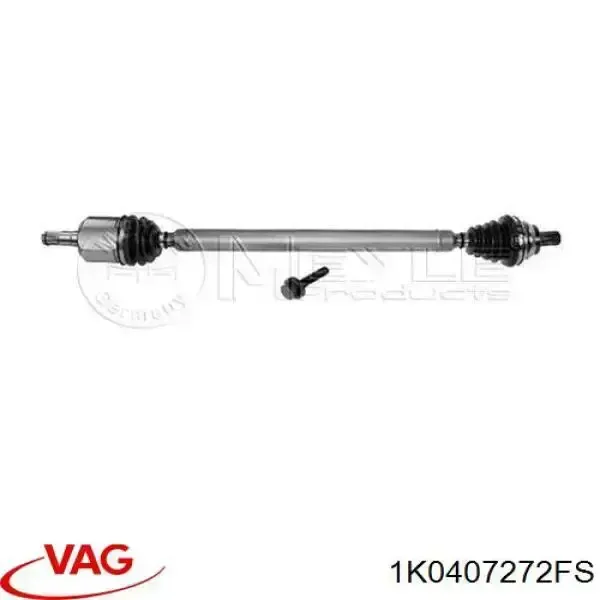 Árbol de transmisión delantero derecho 1K0407272FS VAG