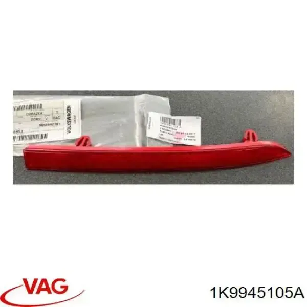 1K9945105A VAG Reflector Trasero Izquierdo Del Parachoques 1k9945105a-vag-reflector-trasero-izquierdo-del-parachoques