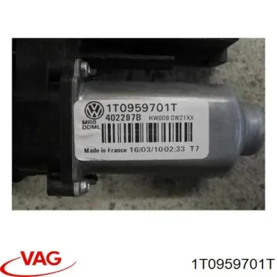 Motor del elevalunas de la puerta delantera izquierda VAG 1T0959701T