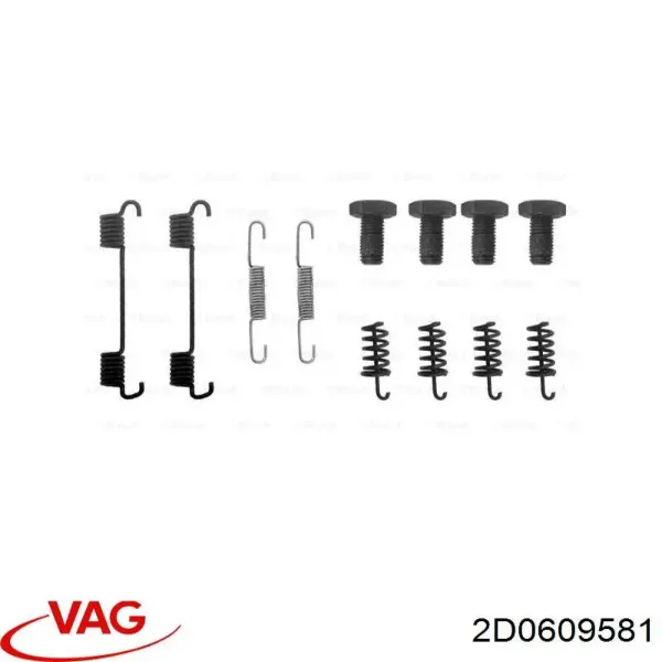 Kit reparación del freno de mano 2D0609581 VAG
