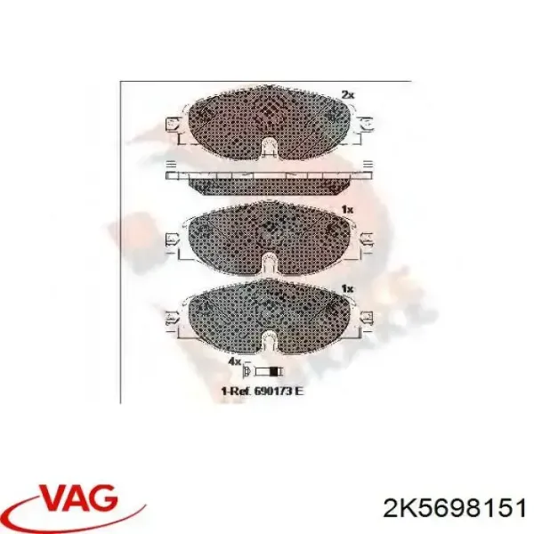 Pastillas de freno delanteras Volkswagen Passat 3G2, CB2