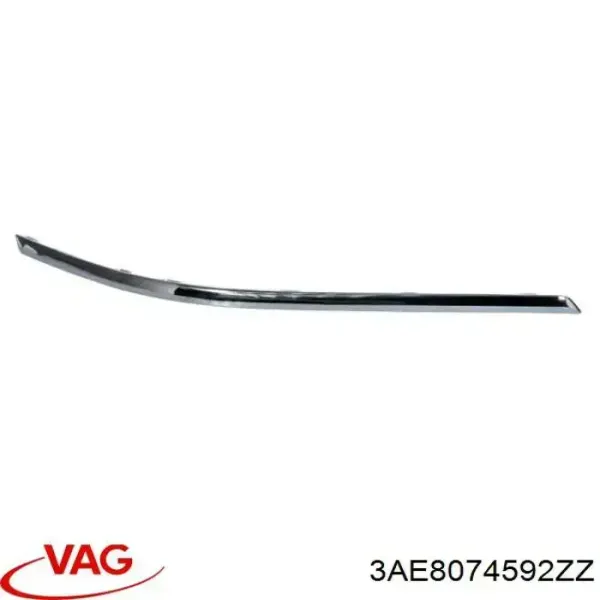 Moldura de parachoques trasero izquierdo 3AE8074592ZZ VAG
