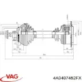 Semieje delantero izquierdo Audi 100 4A2