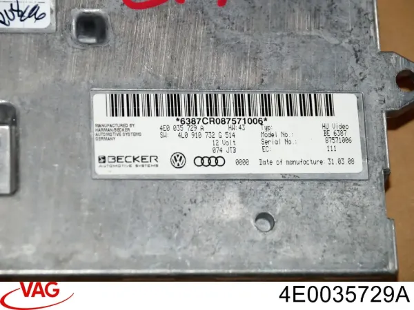 Módulo de interfaz de diagnóstico 4E0035729A VAG