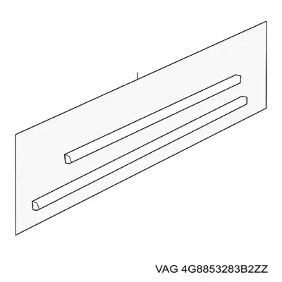 Moldura De Cristal De La Ventana De La Puerta Delantera Izquierda VAG 4G8853283B2ZZ