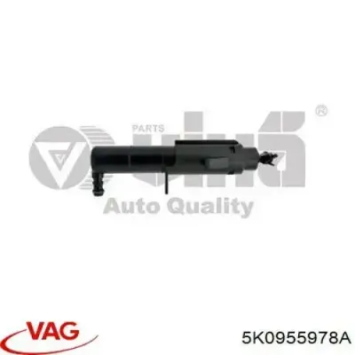 Tobera de agua regadora, lavado de faros, delantera VAG 5K0955978A