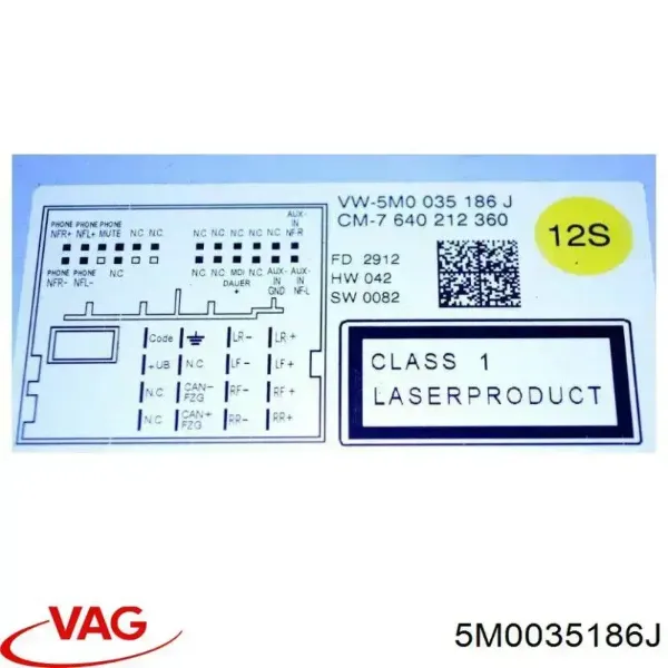 Comprar 5M0035186J VAG Sistema multimedia AM/FM