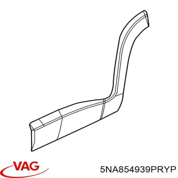 Moldura de puerta delantera izquierda inferior 5NA854939PRYP VAG