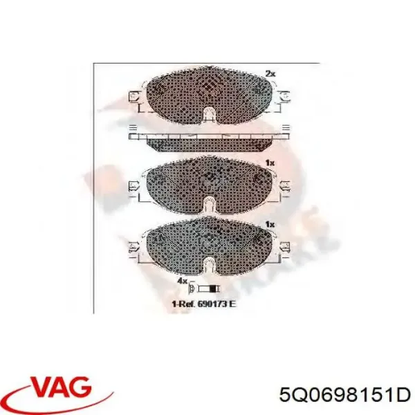 Pastillas de freno delanteras Volkswagen Passat 3G2, CB2