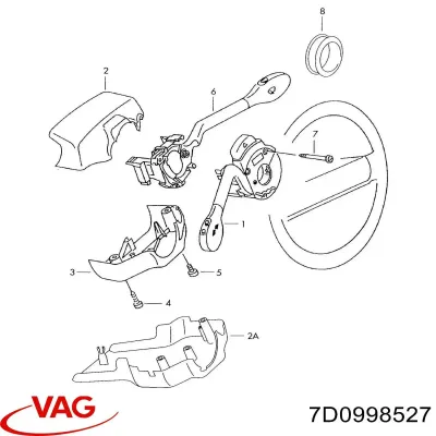 Interruptor de control de crucero VAG 7D0998527