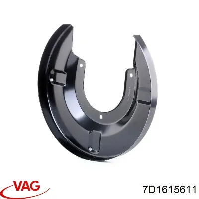 Chapa protectora contra salpicaduras, disco de freno trasero VAG 7D1615611