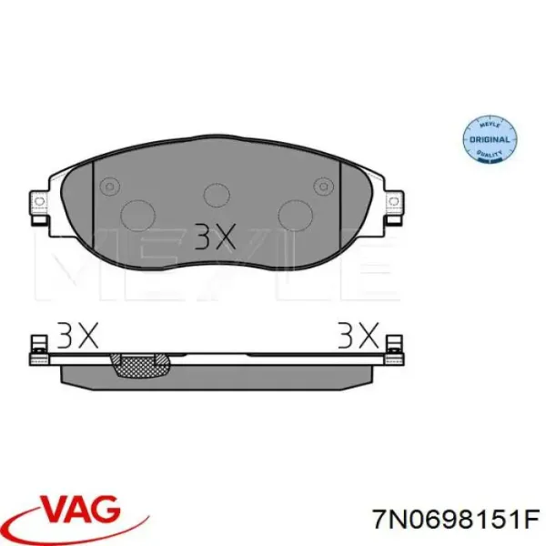 Pastillas de freno delanteras Volkswagen Passat 3G2, CB2