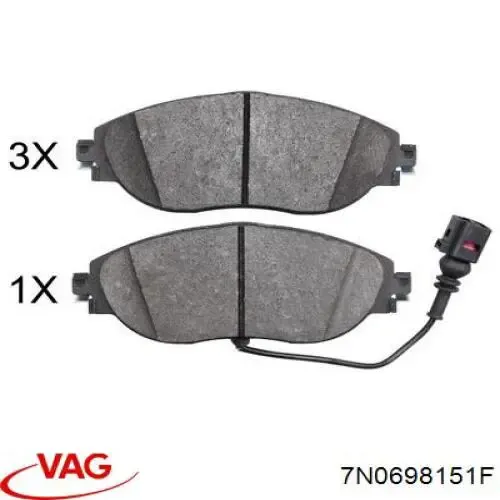 Pastillas de freno delanteras Volkswagen Passat 3G2, CB2