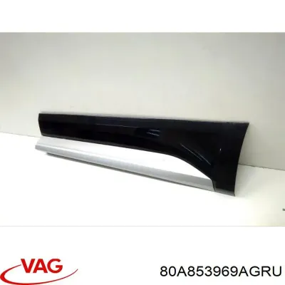 Moldura inferior de la puerta trasera izquierda VAG 80A853969AGRU