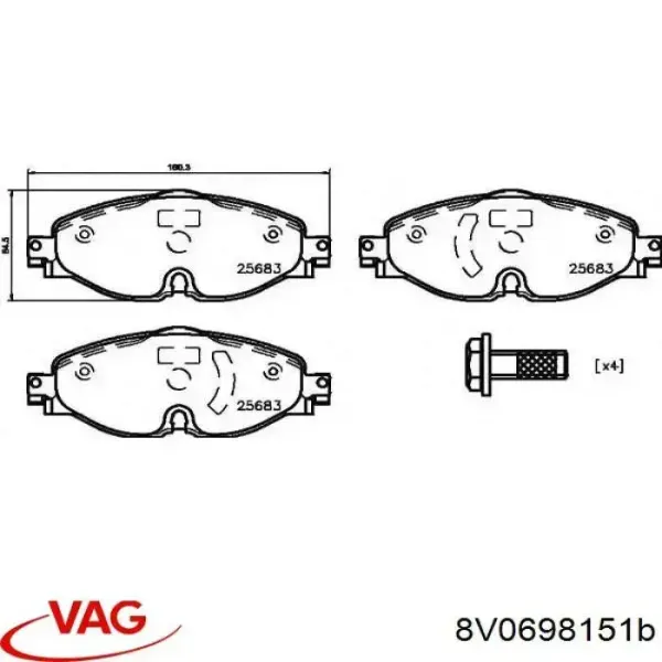 Pastillas de freno delanteras Volkswagen Passat 3G2, CB2