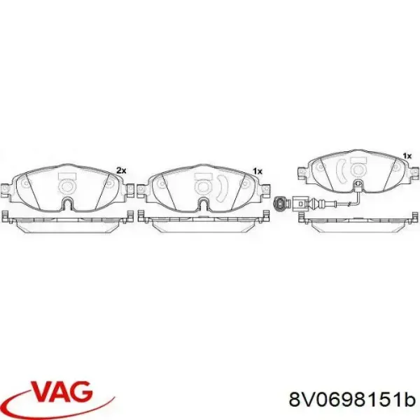 Pastillas de freno delanteras Volkswagen Passat 3G2, CB2
