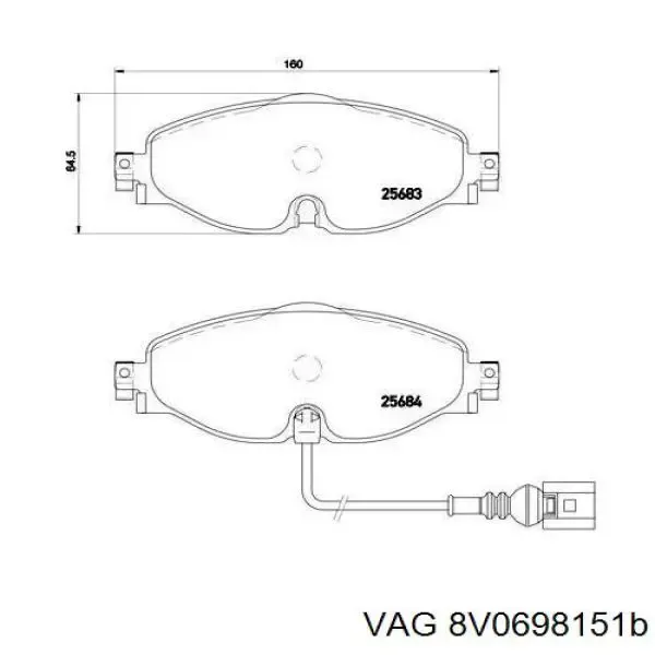 Pastillas de freno delanteras Volkswagen Passat 3G2, CB2