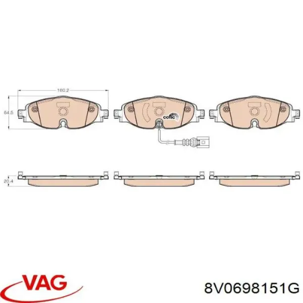 Pastillas de freno delanteras Volkswagen Passat 3G2, CB2