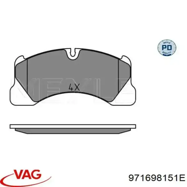Pastillas de freno 971698151E VAG