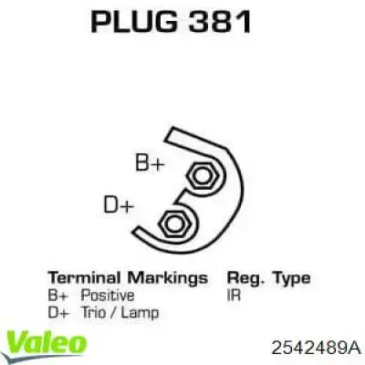 Alternador 2542489A VALEO