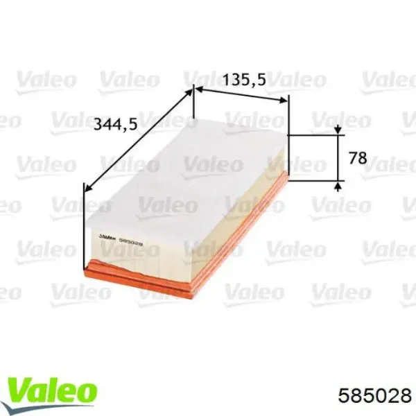 Filtro de aire 585028 VALEO