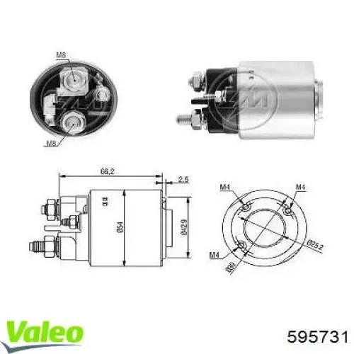Solenoide de arranque 595731 VALEO