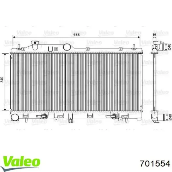 Radiador 613SBA041 TYC