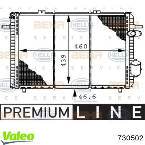 Radiador 730502 VALEO