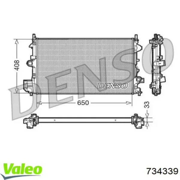 Radiador 734339 VALEO
