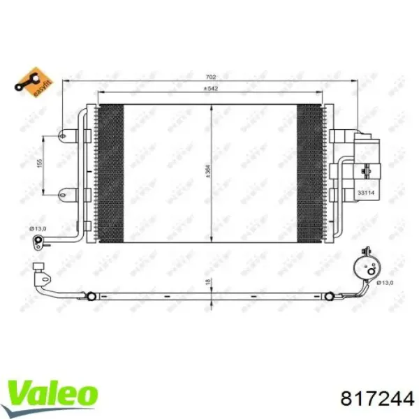 Condensador aire acondicionado 817244 VALEO