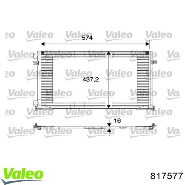 Condensador aire acondicionado 817577 VALEO