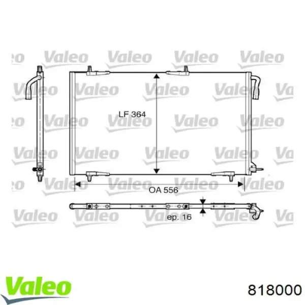 Condensador aire acondicionado 818000 VALEO
