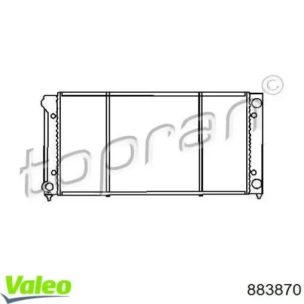 Radiador 883870 VALEO