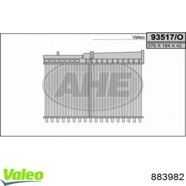 Radiador calefacción 883982 VALEO