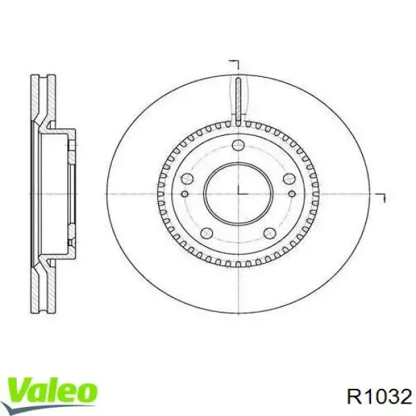 Disco de freno R1032 VALEO