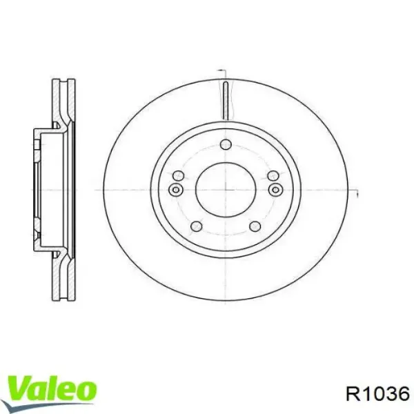 Disco de freno R1036 VALEO