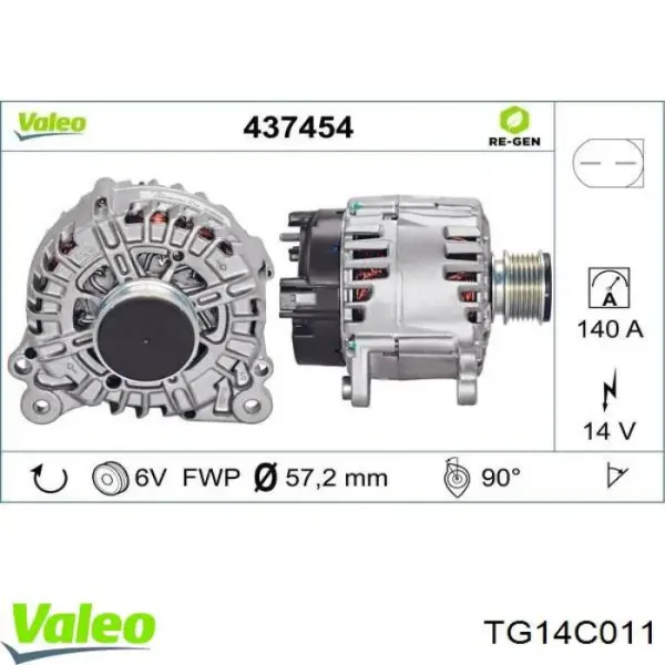 Alternador TG14C011 VALEO