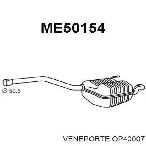 Silenciador trasero 185143 Bosal